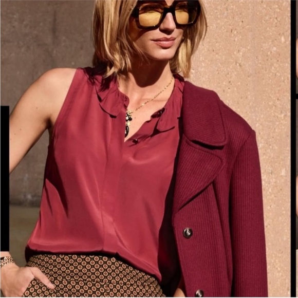 CAbi Tops - Cabi NWT Scorch Top Wine Red Sleeveless Heart of Cabi Line for Under Blazer M